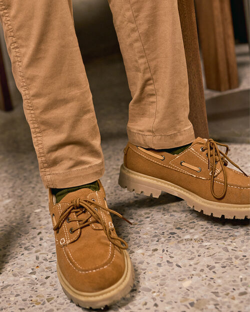 Zapato Gamuza Café