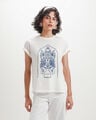 Playera Regular Estampada,BLANCO