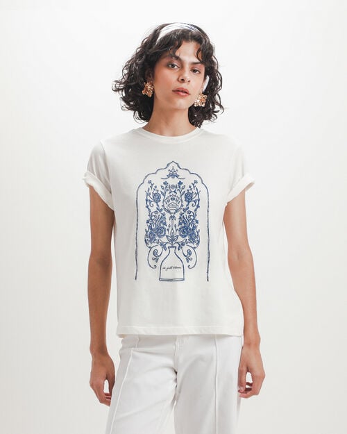 Playera Estampado Flores