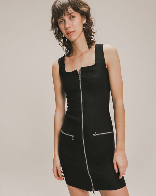 Vestido Corto Cremallera