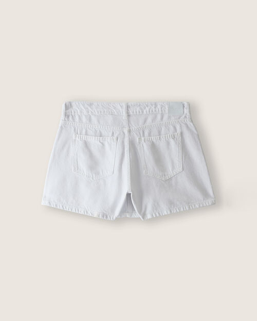 Short Falda De Mezclilla Blanca