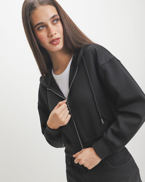Sudadera Negra Abierta