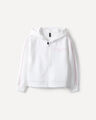 Sudadera Blanca Zipper,BLANCO