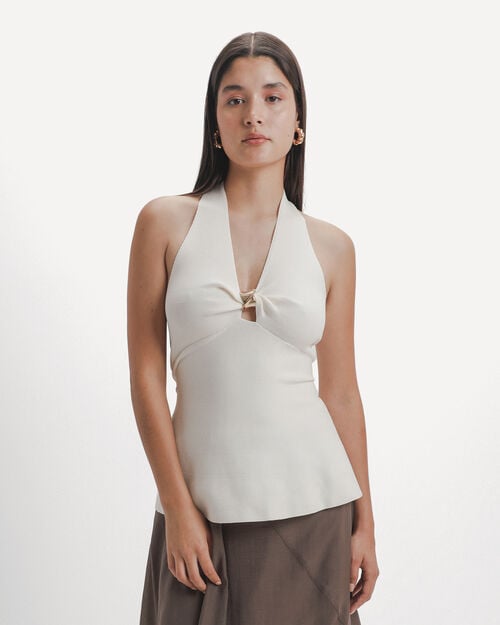 Top Halter Blanco