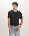 Playera Negra De Punto,NEGRO