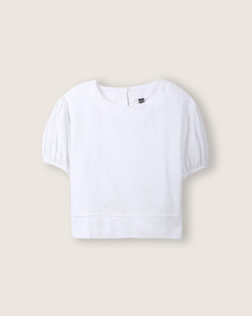 Blusa Blanca Manga Corta