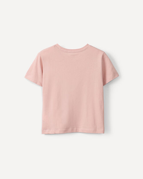 Playera Rosa Estampada