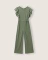 Jumpsuit Volantes Verde,OLIVO MEDIO