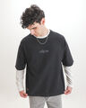Playera Regular Negra,NEGRO