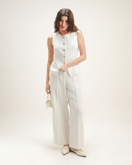 Chaleco Beige Botones