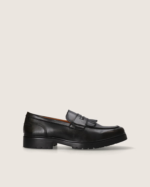 Mocasín Negro Flecos