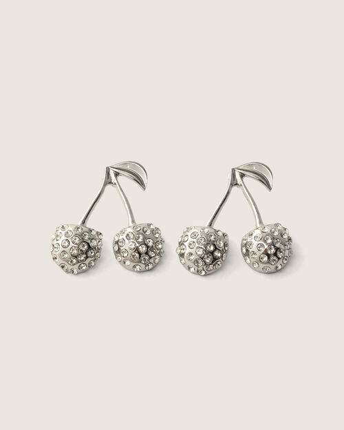 Aretes Cereza Con Brillos