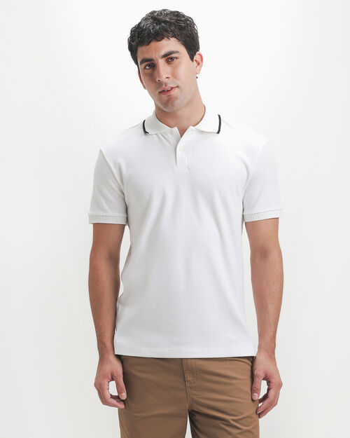 Polo Blanca Tejida