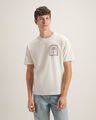 Playera Beige Manga Corta,CREMA