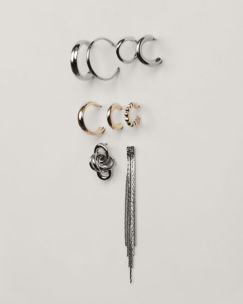 Set De Aretes Plateado