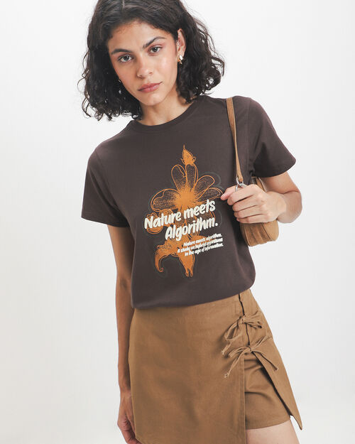 Playera Negra Estampada