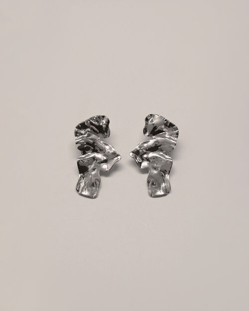 Aretes Hoja Plateada