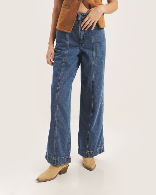 Jeans Wide Leg Azul