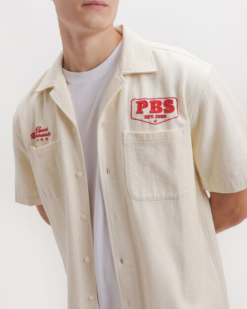 Camisa Estampada Beige