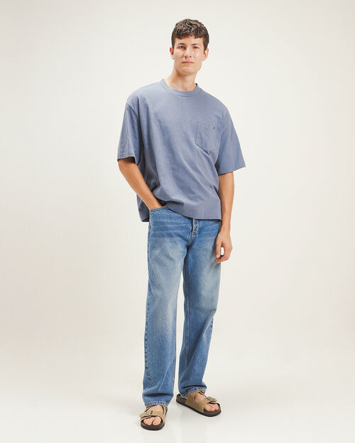 Playera Azul Fit Boxy