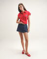 Polo Cropped Peanuts,ROJO