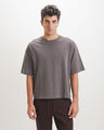 Playera Oversize Gris,GRIS CARBON