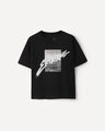 Playera Amarilla Gr&aacute;fico,NEGRO