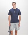 Playera Regular Estampada,AZUL MARINO