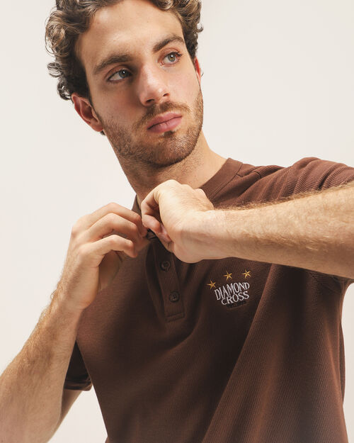 Playera Caf&eacute; Manga Corta