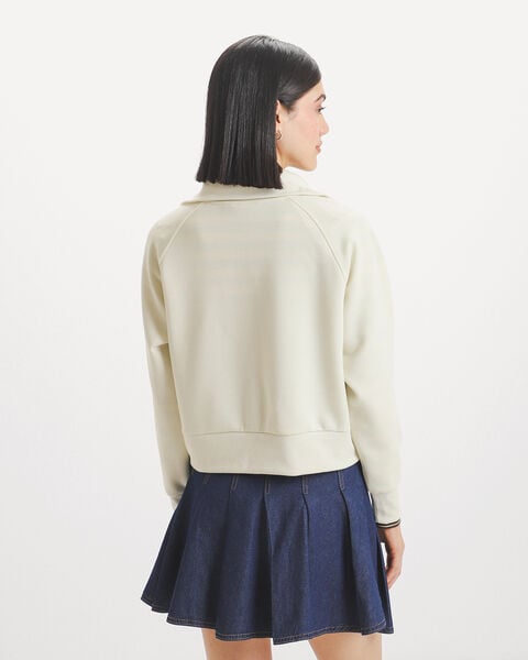 Sudadera Beige Zipper