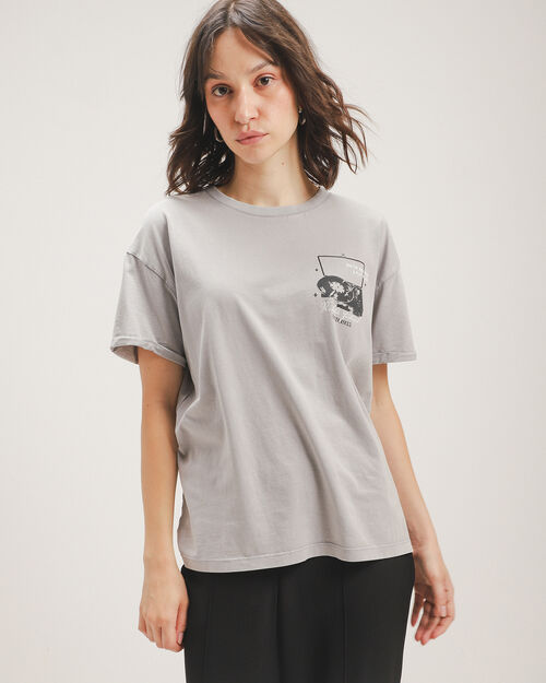 Playera Estampada Gris