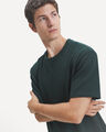 Playera B&aacute;sica Textura,VERDE OBSCURO