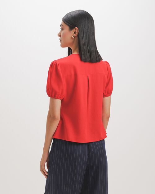 Blusa Roja Lazos