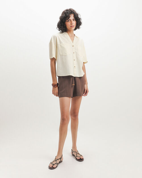 Short Caf&eacute; Lino