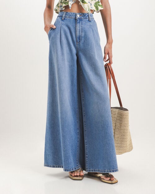 Jeans Pinzas Wide Leg
