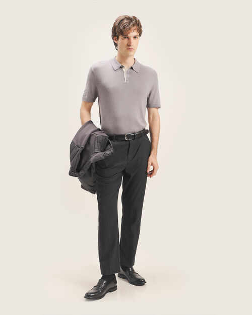 Polo Gris Manga Corta