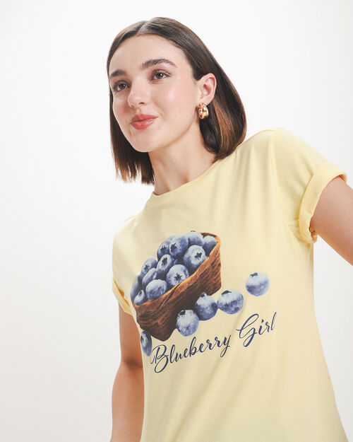 Playera Beige Estampada