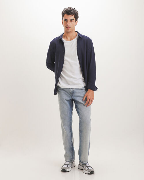 Camisa Textura Azul