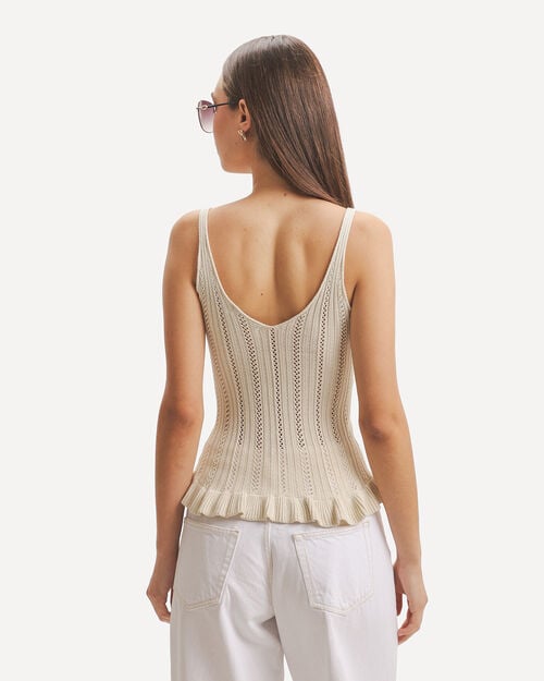 Top Beige Tejido