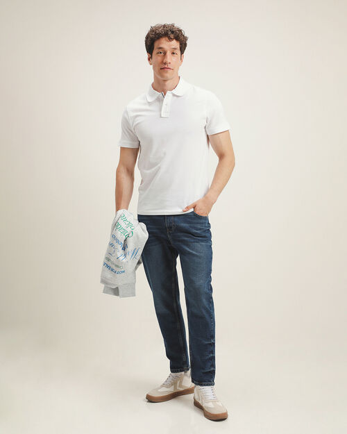 Polo Manga Corta Blanca
