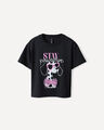 Playera Blanca Boxy,NEGRO