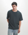 Playera Gris Textura,VERDE OBSCURO