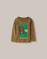 Playera Estampada Manga Larga,CAFE CLARO