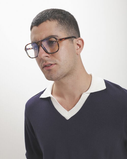 Polo Tejida Azul