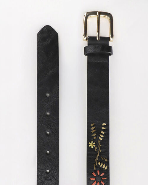 Cintur&oacute;n Caf&eacute; Bordado