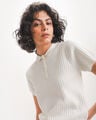 Polo Tejida Blanca,BLANCO HUESO