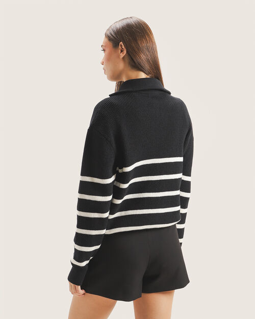 Suéter Negro Zipper