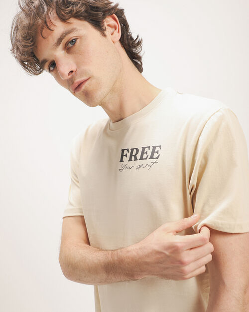 Playera Café Estampada