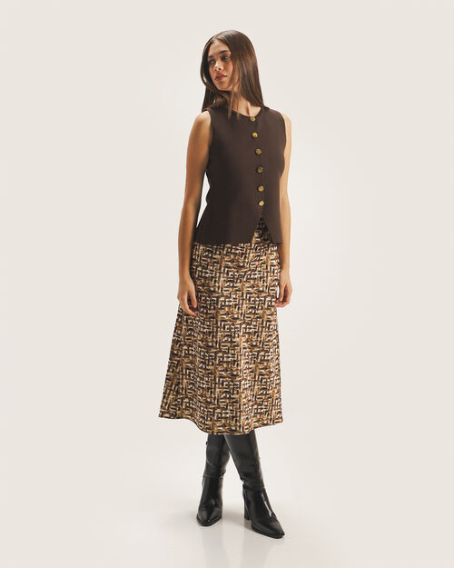 Falda Midi Estampada