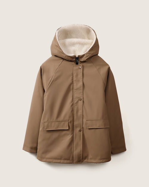 Chamarra Impermeable Café